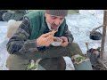 Solo Hot Tent Winter Camping in Snow - Delicious Camp Food - DIY Crafts