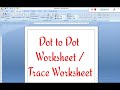 How To Create Dotted Tracing Worksheets in Ms Word || Handwriting Practice Worksheets