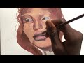 Paint with me|Gouache portrait painting