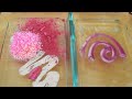 Pink vs Purple - Mixing Makeup Eyeshadow Into Slime ASMR