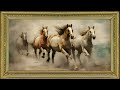 Wild Horses Running Free, Oil Painting | Framed Art TV Screensaver