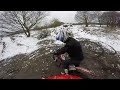 Trials bike riding freeride in the snow following @biffsmiff7787