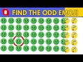 Find The Odd One Out | Find The Odd Emoji |Easy, Medium, Hard & Impossible #8 | Emoji Quiz😇😊