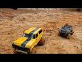 rc f450 4x4 mud truck helping some amigos to get out the mud