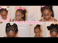 KIDS/LITTLE GIRLS EASY QUICK NATURAL HAIRSTYLES| Back To School Beginner Rubber band Braids