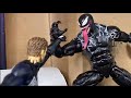 Mafex black suit spider man figure review stop motion