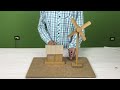 How to make working model of a wind turbine from cardboard | school project