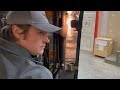 Offloading a container | Forklift POV