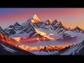 Sun kissed mountains ambient music to relax, study and sleep 🗻🎶💤