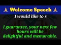 Welcome Speech || Welcome Address || Welcome Speech Writing #welcomespeech