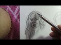 How to use contrast your drawing || simple protait drawing