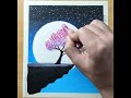 Oil Pastel Drawing - Easy Moonlight night scenery drawing with oil pastel