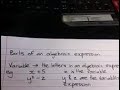 Grade 8 Mathematics - Parts of an Algebraic Expression