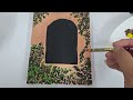 Flowers in window printing/acrylic painting tutorial/acrylic painting for beginners