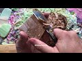 ASMR cutting vertical dry strips on soap