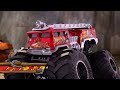 Messy Monster Trucks at Camp Crush! + More Hot Wheels Monster Truck Videos for Kids