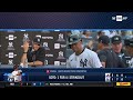Aaron Boone on the series loss, facing Max Fried