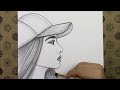 How To Draw A Beautiful Girl With A Hat The Easy Way