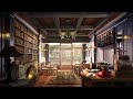 Coffee Shop Bookstore Ambience with Relaxing Smooth Jazz Music and Rain Sounds to Relax, Study