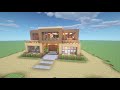 Minecraft: How To Build a Wooden Modern House |  Easy