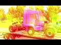 Double Flatbed Trailer Truck vs Speedbumps Train vs Cars | Tractor vs Train Beamng.Drive 0209