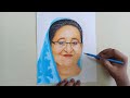 How to draw Sheikh Hasina [ Akash Drawing ]