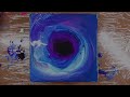Chain pull painting - Acrylic pouring black hole with Chain - fluidcomet