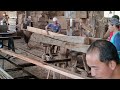 pelan tapi pasti!! proses luar biasa sawing Meranti wood