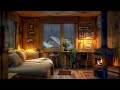 Easily Fall Asleep in 2 Minutes with Crackling Fireplace & Rain Sounds in a Charming Cabin Hideaway