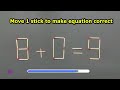 Matchstick Puzzle - Fix The Equation #matchstickpuzzle