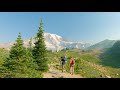 Sunny Summer Day Virtual Walk to Panorama Point, Mt Rainier - 5K Hike with Mountain Views (2 HRS)