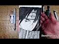 ASMR - Drawing ITACHI 🐱‍👤 - Naruto Shippûden