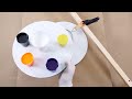 Painting with a Kitchen Sieve and Fluid Acrylics - Fluid art painting from Tiktus
