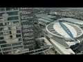 Exclusive Drone View: Oceanwide Plaza Downtown Los Angeles Tagged - Graffiti Transformation (4K)