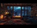 Embrace Winter's Charm: Fireside Serenity and Wind Ambience