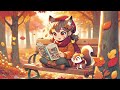 Autumn Serenade: Music Channel with a Girl and a Curious Squirrel in a Tranquil Park