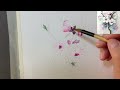 Cherry blossoms watercolor paint along tutorial demo