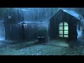 Sleep Instantly in 2 Minutes with Heavy Rain & Dense Thunderstorm Sounds in Foggy Forest at Night