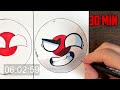 Drawing COUNTRYBALLS JAPAN in 30 sec, 3 min, 30 min  SPEED DRAWING COUNTRYBALLS
