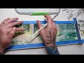 Combining WATERCOLOR & GOUACHE forest painting ✶ Long Sketchbook & Chat Session