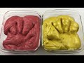 Original Slime VS Clear Slime, Making Dried Bubbly Slime With Cute Piping Bags | ASMR Slime #0091