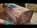 From MOSSY LOG To BOWL with Hand Tools ASMR