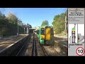 Drivers Eye View Seaford to Brighton Class 313 Train Cab Ride  With Route learning map & commentary.