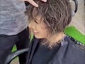 Woman gets Short Blunt Bob Haircut with Shaved Nape in a Barbershop 💈