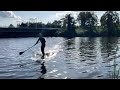 Flat Water Paddle Up Practice using Sabfoil Leviathan 1350 & Appletree DW Skipper 109L