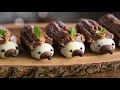 How to make Hedgehog Chocolate Eclair Mont Blanc Cake