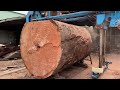Wood Cutting Skills // Cutting And Sawing Tree Stumps To Find Million Dollar Treasures