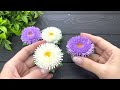 Asters from foam sheet Flowers from foam sheet DIY Flores de fomi