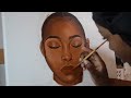 how to paint dark skin in acrylic | full timelapse