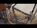 Pinstriping on Husqvarna bicycle made at 19th century
